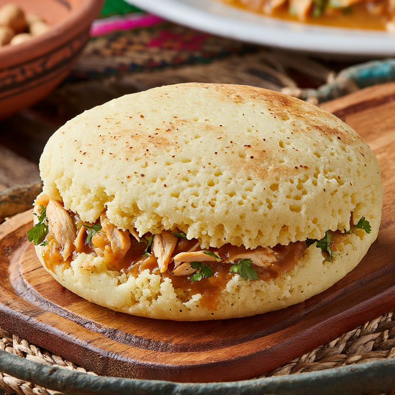 Arepa de Sopa de Maní (Peanut Soup Arepa)