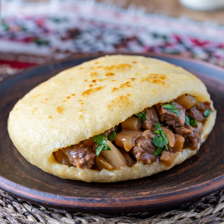 Arepa de Bosanski Lonac (Puchero Bosnio)