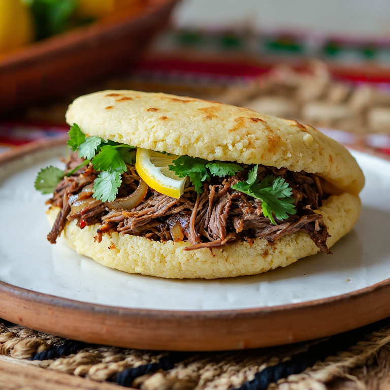 Arepa de Seswaa (Carne Desmenuzada de Botswana)