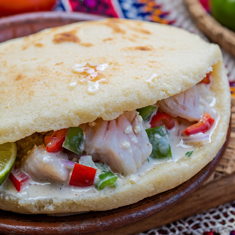 Arepa de Moqueca de Peixe
