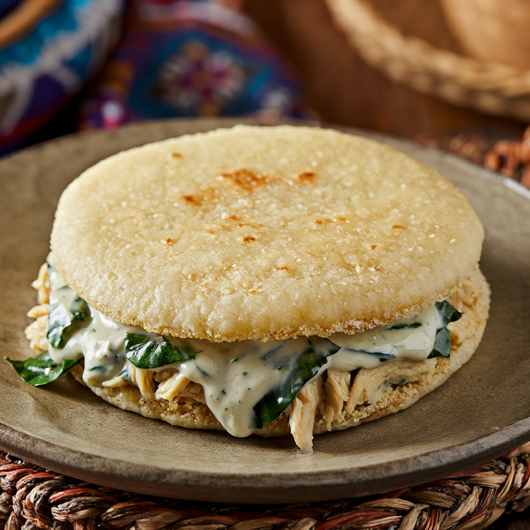 Arepa de Pirarucu al Tucupi Cremoso