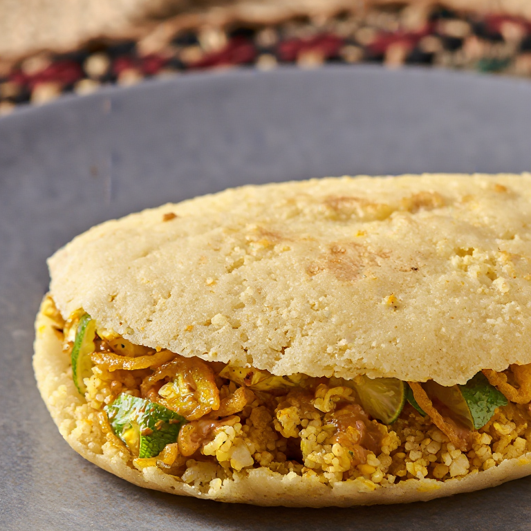 Arepa de Soto Brunei (Soto-Inspired Arepa)