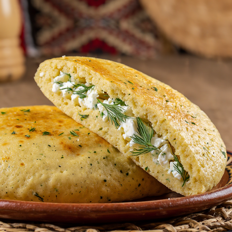 Arepa Búlgara con Banitsa: Una Fusión de Maíz y Queso Feta