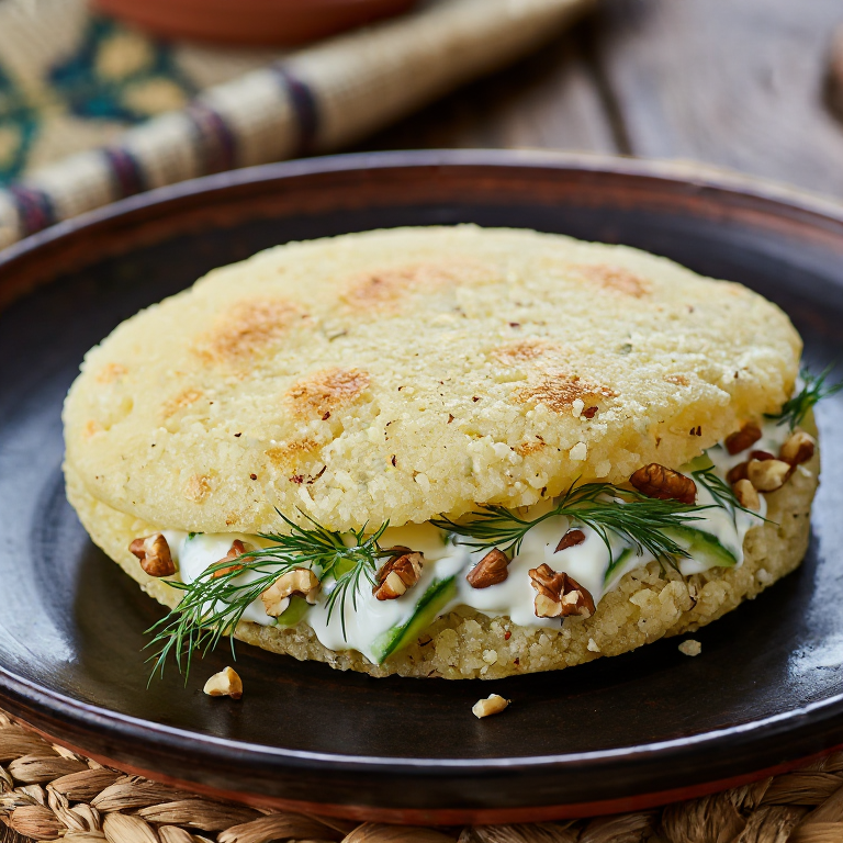 Arepa de Tarator Búlgara: Frescura en Cada Mordisco