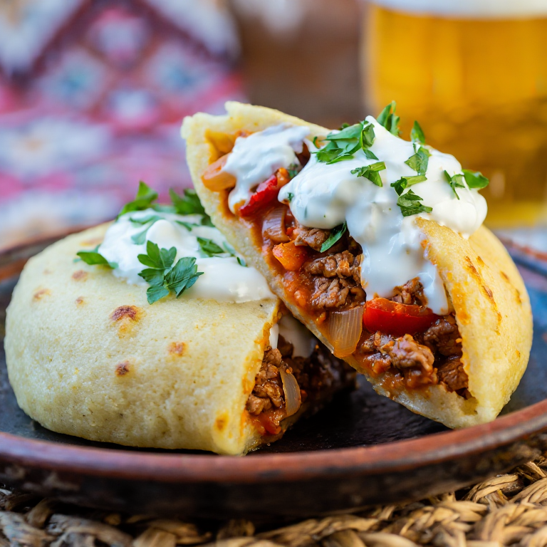 Arepa estilo Kavarma búlgaro