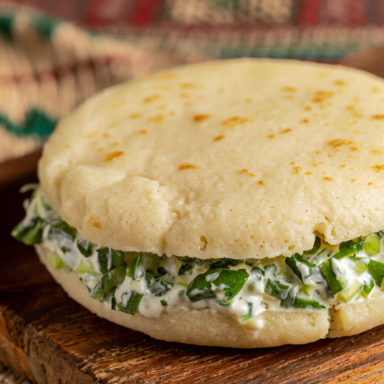 Arepa Rellena de Caballa a la Parrilla al Estilo Varna