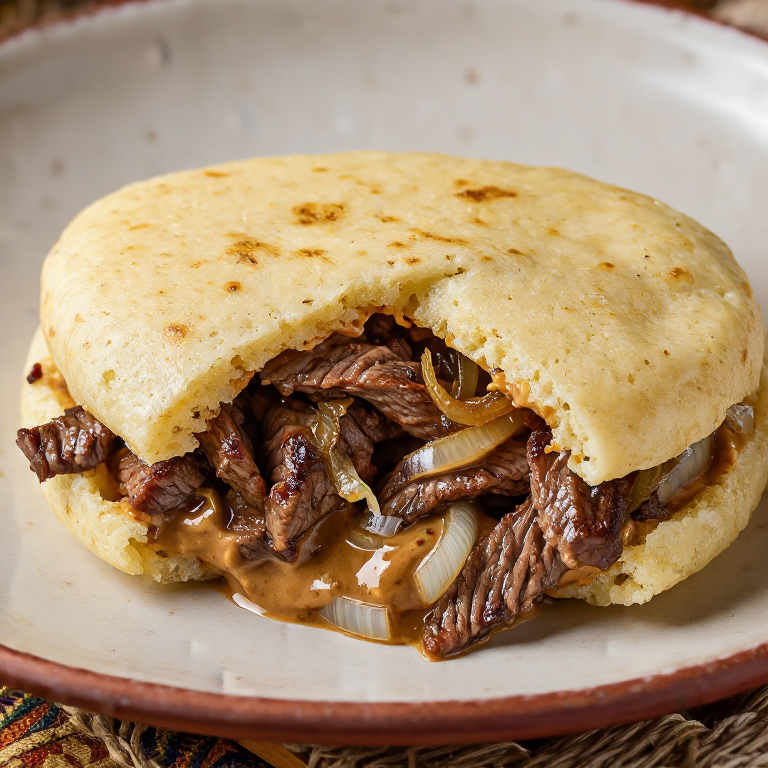 Arepa de Brochettes de Barani