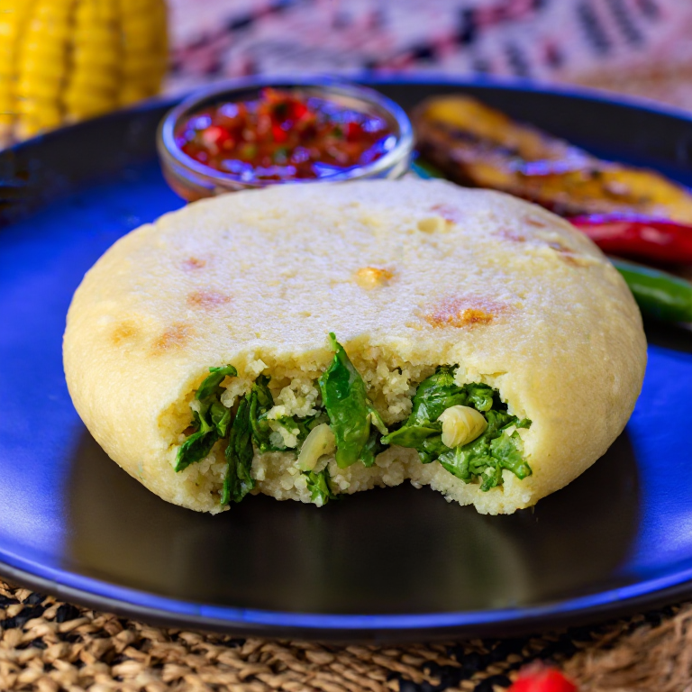 Arepa de Isombe (Espinaca y Maní al Estilo Burundés)