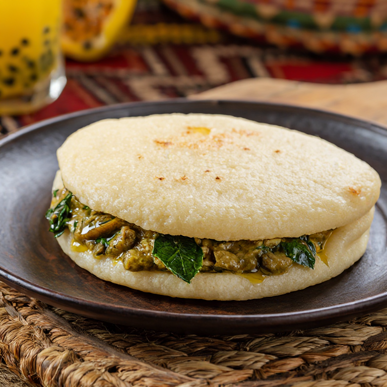 Arepa Ndolé: Fusión Camerunesa en Maíz