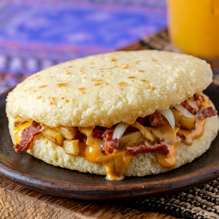 Arepa Poutine Canadiense