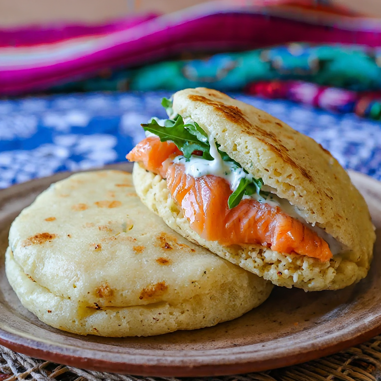 Arepa de Salmón Glaseado con Maple