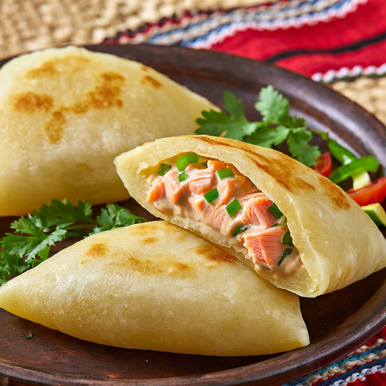 Arepa de Salmón del Pacífico al Estilo Coquitlam