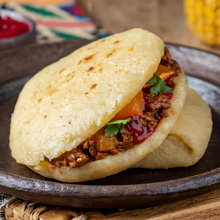 Arepa de Tourtière Canadiense