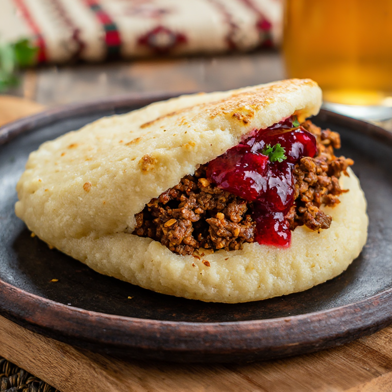 Arepa Tourtière: Fusión Quebequense