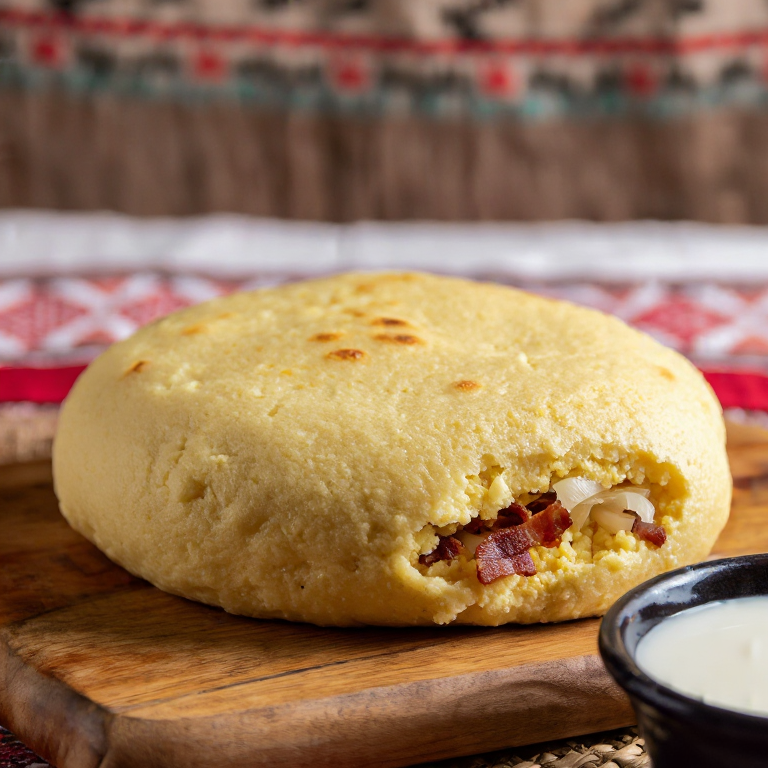 Arepa de Soupe aux Pois (Quebec-style Pea Soup Arepa)