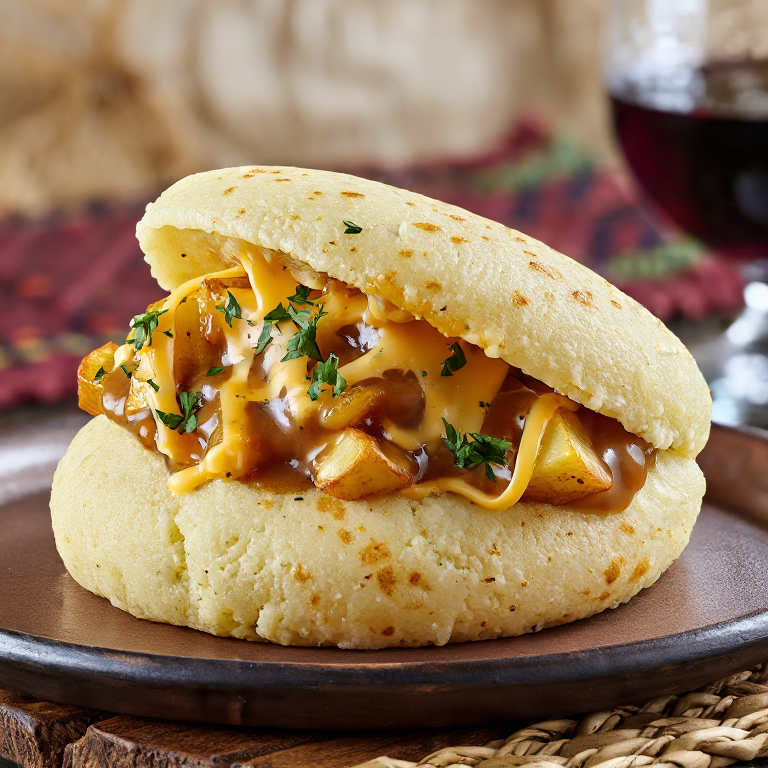 Arepa Poutine Canadiense