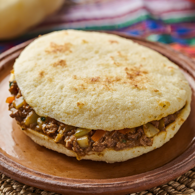Arepa Rellena de Estofado de Venado del Okanagan