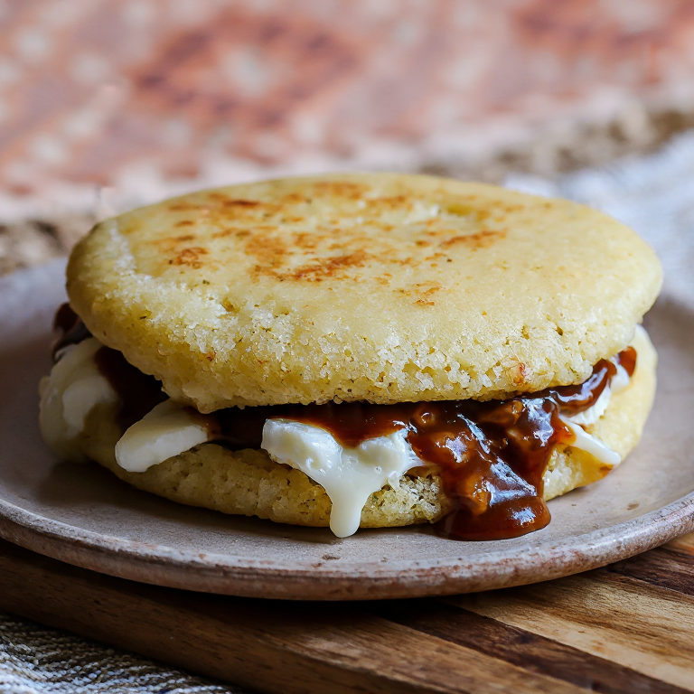 Arepa Poutine Style - Fusión Canadiense