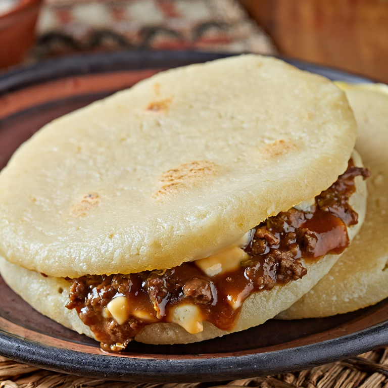 Arepa de Poutine: Fusión Canadiense