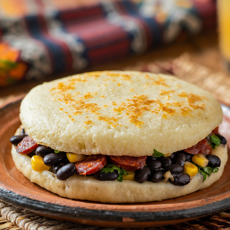 Arepa de Cachupa (Arepa Rellena al Estilo Caboverdiano)