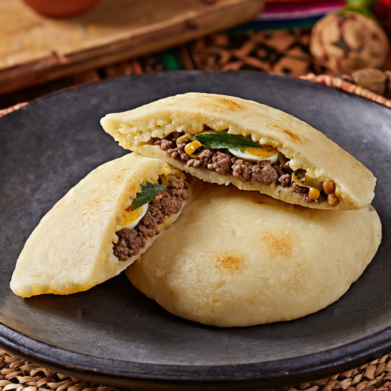 Arepa Rellena al Estilo Pastel de Choclo