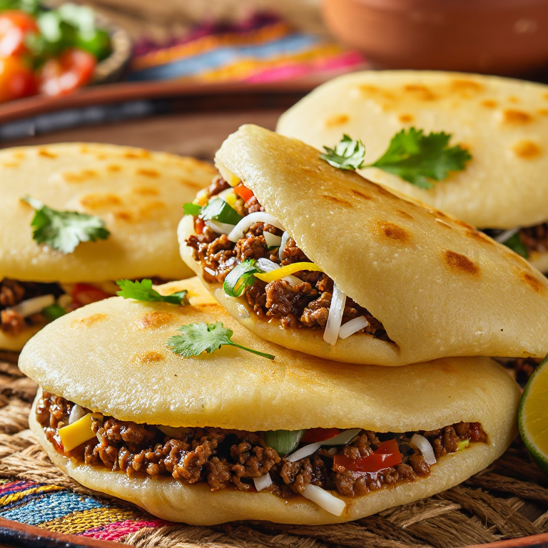 Arepa Rellena de Pastel de Choclo