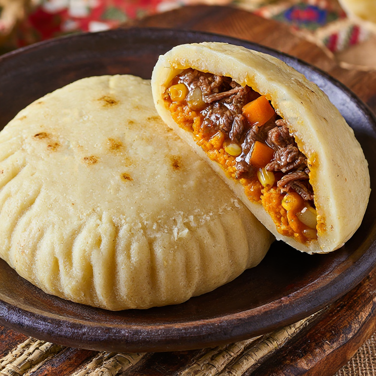 Arepa de Cazuela de Vacuno (Inspirada en Rancagua)