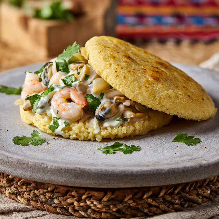 Arepa de Paila Marina al Estilo Viñamarino