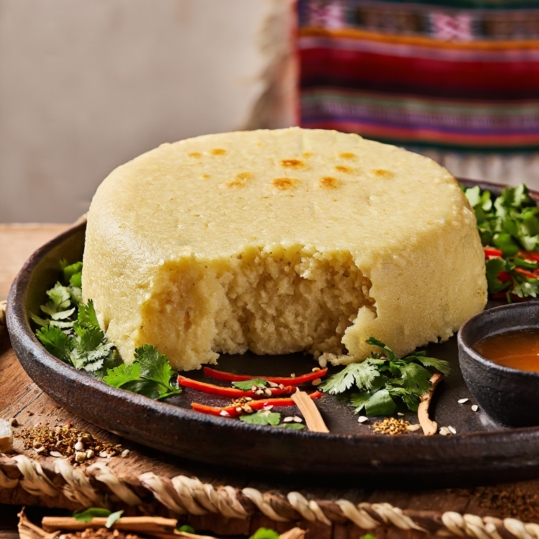 Arepa de Thukpa Tibetano con Masa de Cebada y Especias del Himalaya