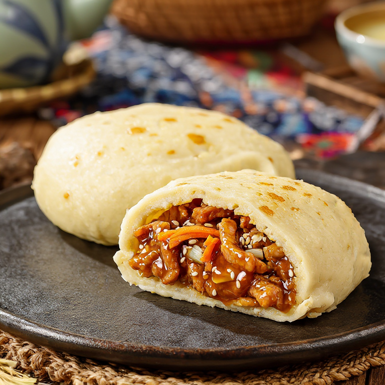 Arepa Guo Bao Rou: Fusión Chino-Venezolana con Cerdo Agridulce