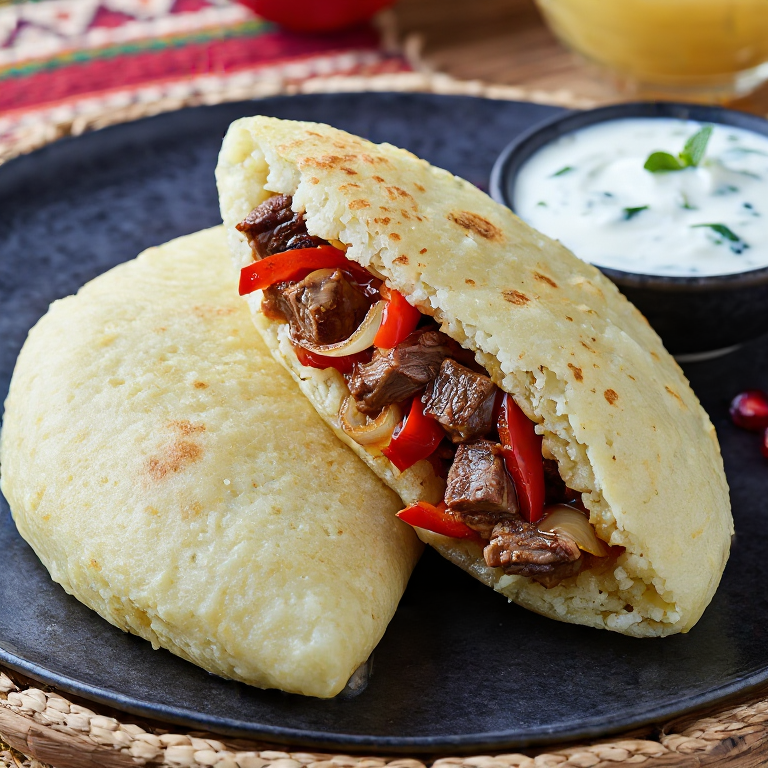 Arepa Xinjiang: Lamb Cumin Skewer Arepa