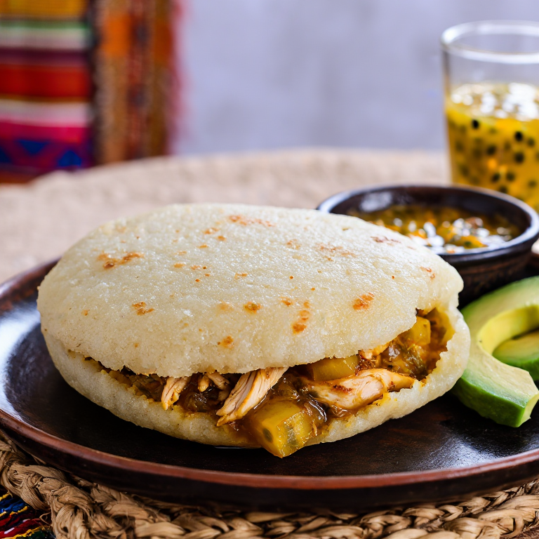 Arepa Sancocho de Gallina (Sancocho-Inspired Arepa from Armenia, Colombia)