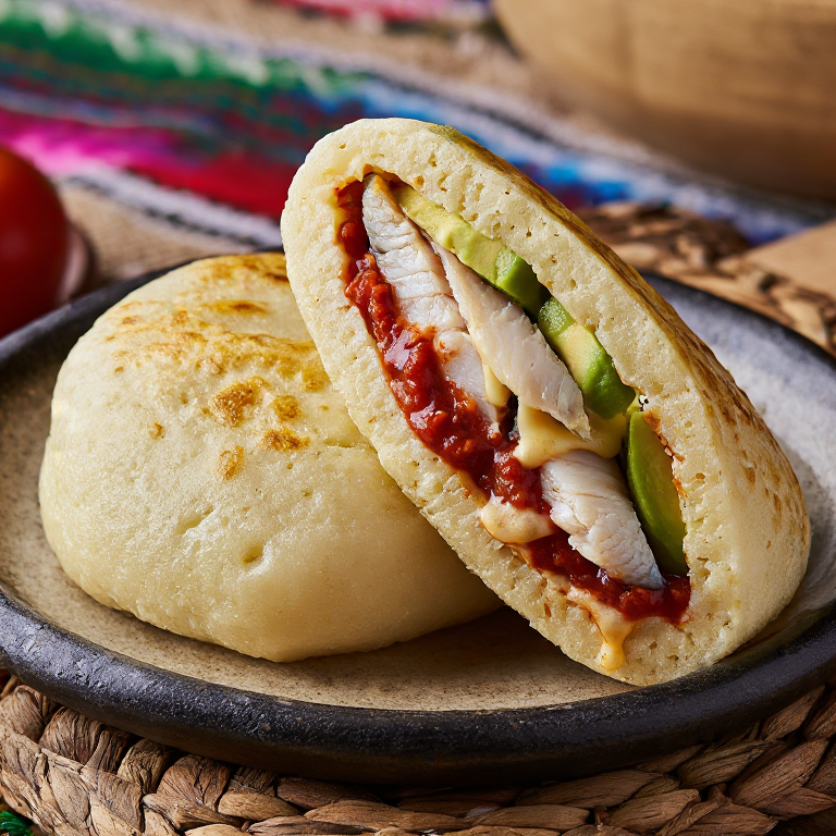 Arepa de Pescado Asado con Hogao (Estilo Barranquilla)