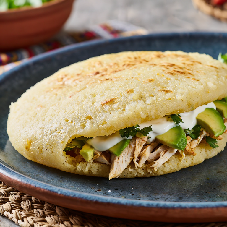 Arepa de Guascas y Papa con Pollo a la Ajiaco
