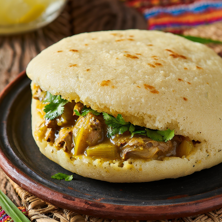Arepa de Sancocho de Gallina (Palmira, Colombia)