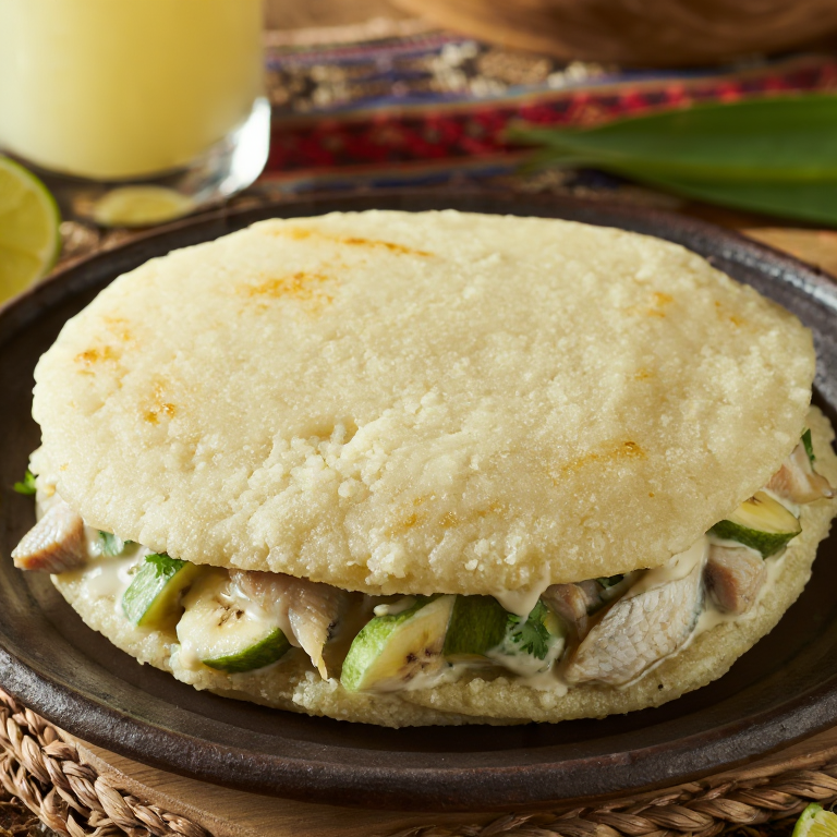 Arepa de Sancocho de Pescado al Estilo de Tenerife