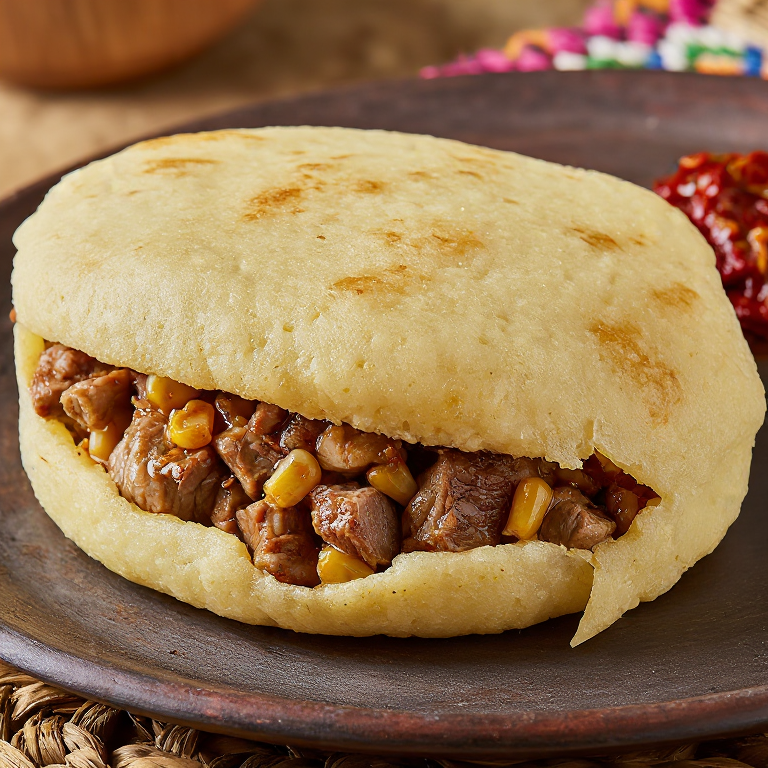 Arepa de Mazamorra con Costillas de Cerdo (Timbío-style)