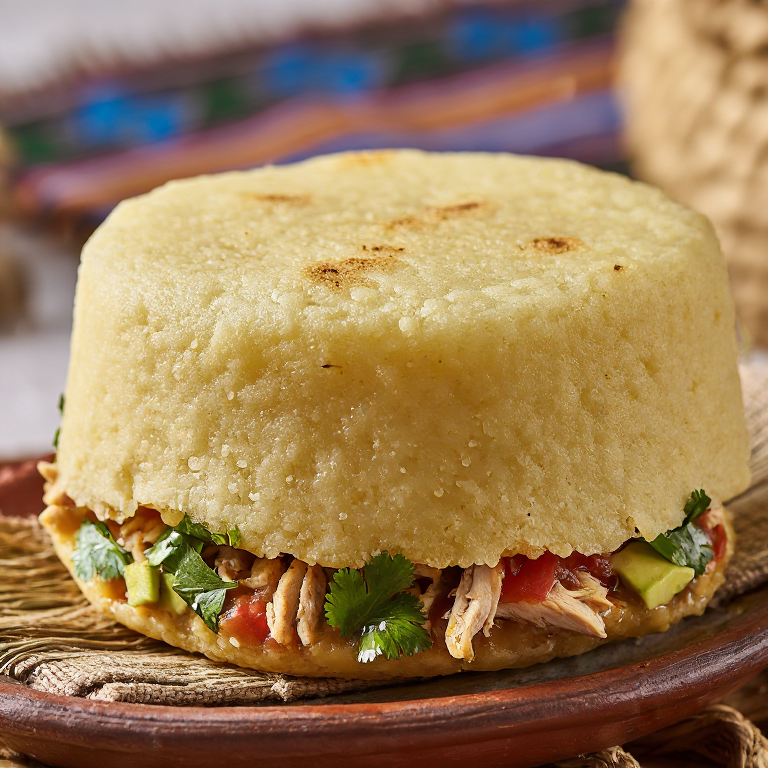 Arepa Costeña de Sancocho de Gallina