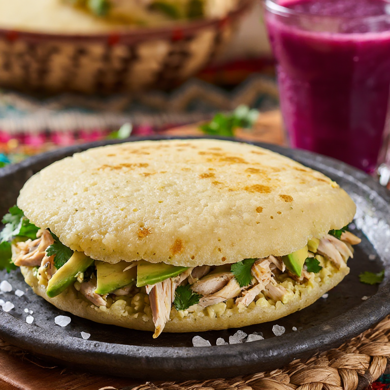 Arepa Ajiaco Santafereño (Arepa de Ajiaco)
