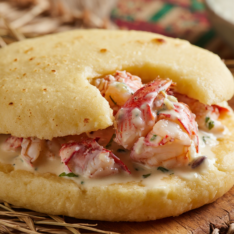 Arepa de Langosta con Vainilla (Langouste à la Vanille en Arepa)