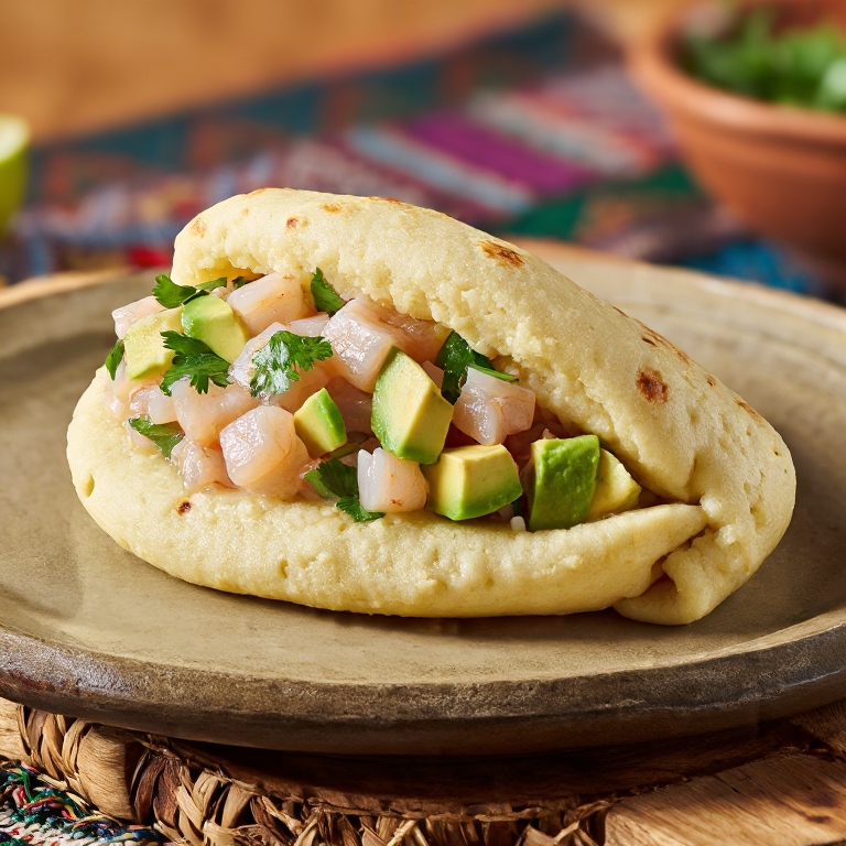 Arepa de Ceviche Puntarenense