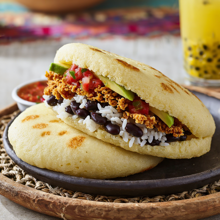 Arepa de Chifrijo Costarricense