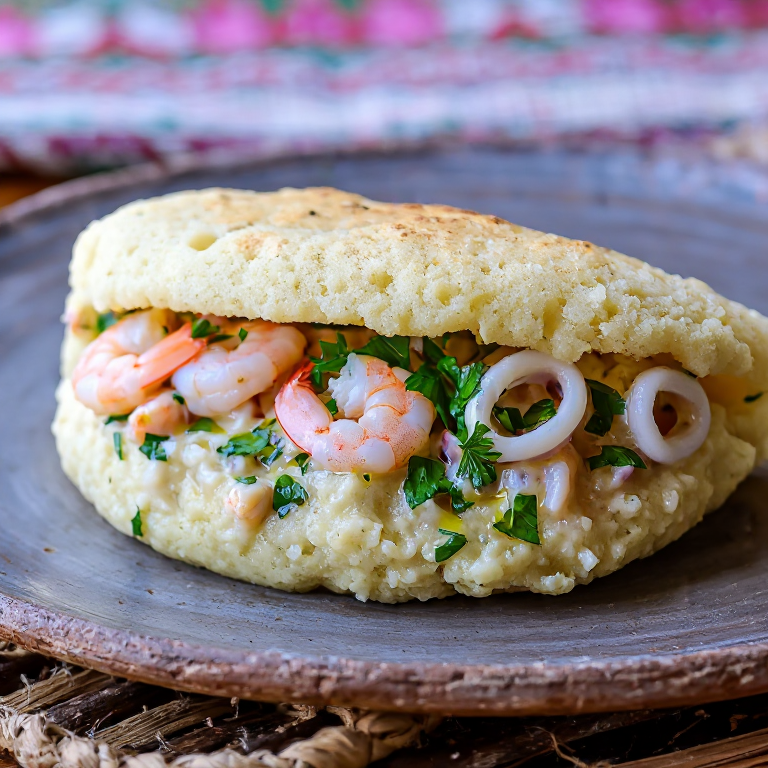 Arepa Negra de Mariscos Dubrovnik