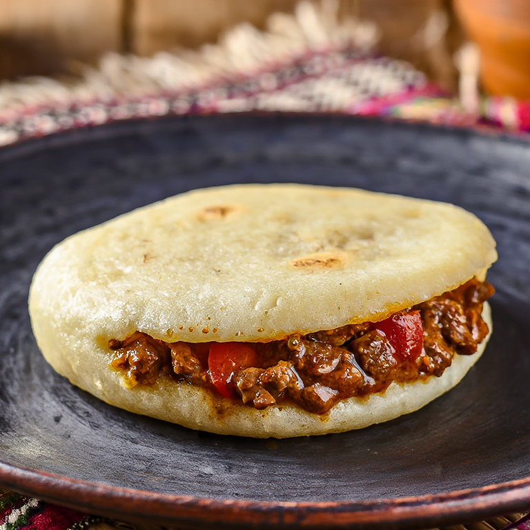 Arepa de Pašticada Istriana (Estofado de Res con Ciruelas)