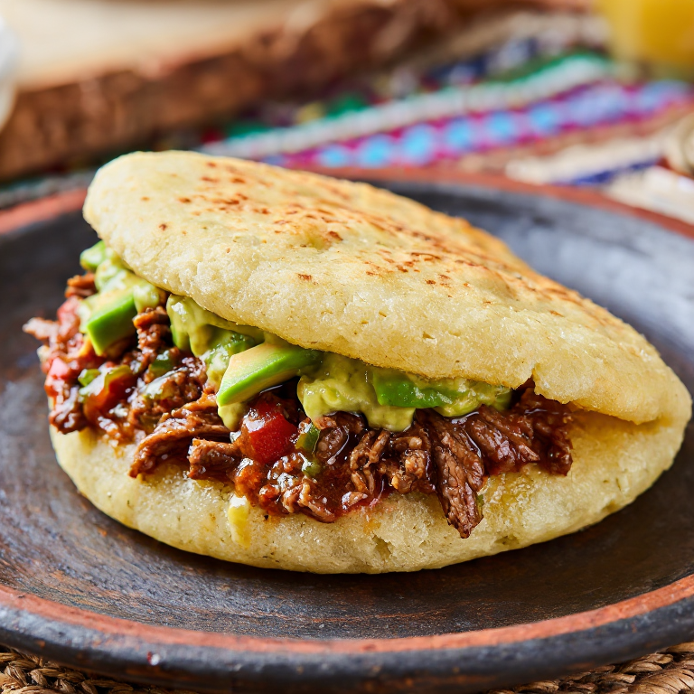 Arepa de Ropa Vieja (Estilo Holguín)