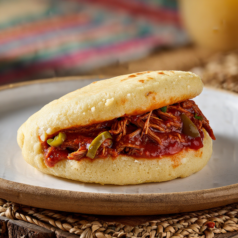 Arepa de Ropa Vieja Cubana