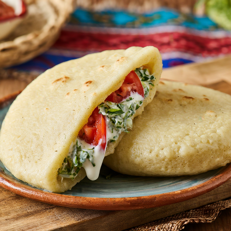 Arepa Rellena de Sheftalia Chipriota