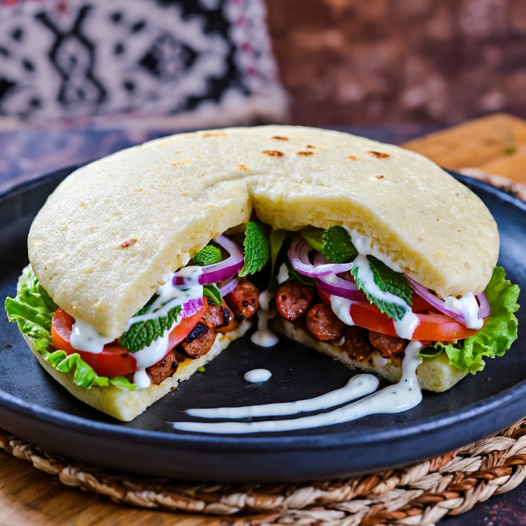 Sheftalia Arepa: Cypriot Sausage Stuffed Arepa