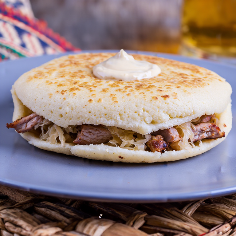 Arepa de Cerdo Asado al Estilo Checo (Vepřo Knedlo Zelo)
