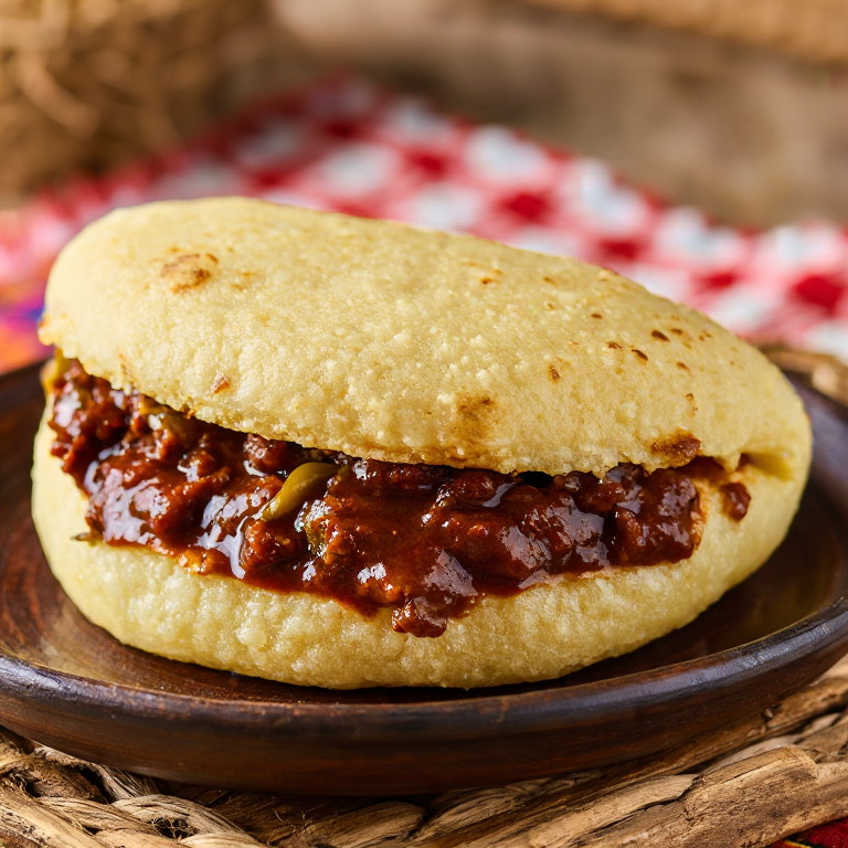 Arepa de Guláš de Ternera (Estilo Ostrava)